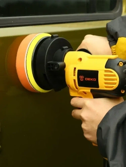 Шлифмашина полировальная сетевая DEKO DKP1000, 125 мм, 1000 Вт + набор аксессуаров 5 шт