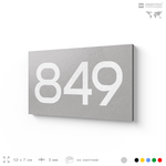 Номер на дверь 849, табличка на дверь для офиса, квартиры, кабинета, аудитории, склада, серая 120х70 мм, Айдентика Технолоджи
