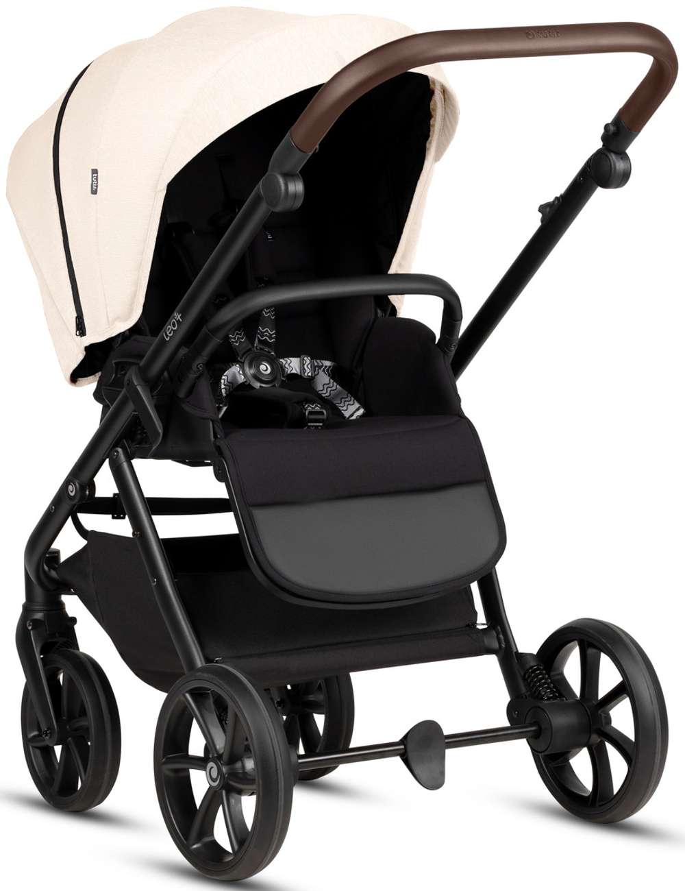 Детская коляска Tutis Leo 3 Plus 4 в 1 с автокреслом Beno Beige и базой 1582228 Caramel