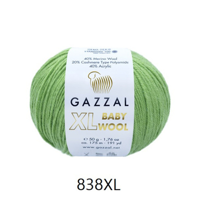 BABY WOOL XL,яр. зеленый