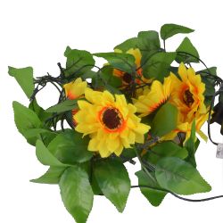 USL-S-138-PT2300 SUNFLOWERS Садовая гирлянда на солнечной батарее Подсолнухи. 24 светодиода. Теплый белый свет. 1xАА Ni-Mh аккумулятор в-к. IP44. TM Uniel