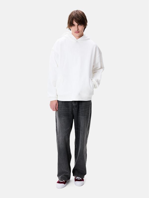 Худи «Y» Garment Dyed молочное - фото 3