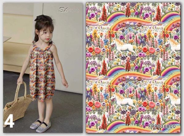 ИМИТАЦИЯ ЦВЕТОЧНОЙ ВЫШИВКИ #4, 100% хлопок Handmade Fabrics 3