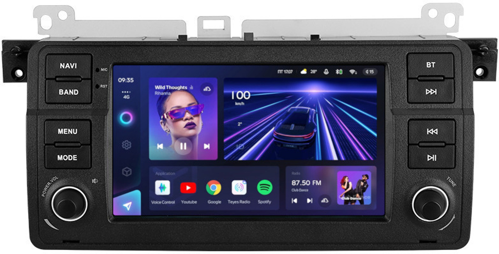 Магнитола для BMW 3 (E46) 1998-2006 - Teyes CC3 дисплей 7" QLED на Android 10, ТОП процессор, CarPlay, 4G SIM-слот