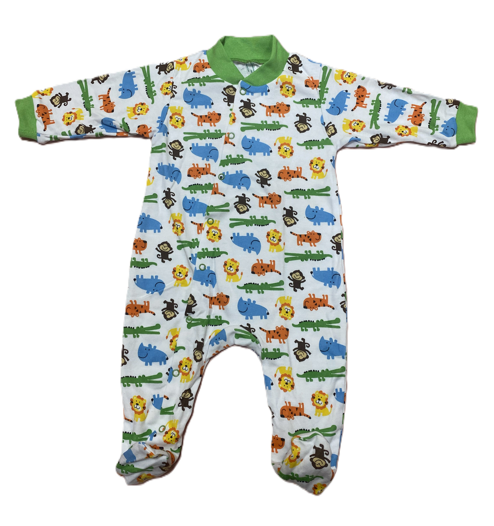 Комбинезон №5 на кнопках с закрытыми ножками из интерлока (100% хлопок) на рост 74 см