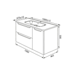 Тумба с умывальником IDDIS Edifice, подвесная, 100 см, белая, EDI10W1i95K