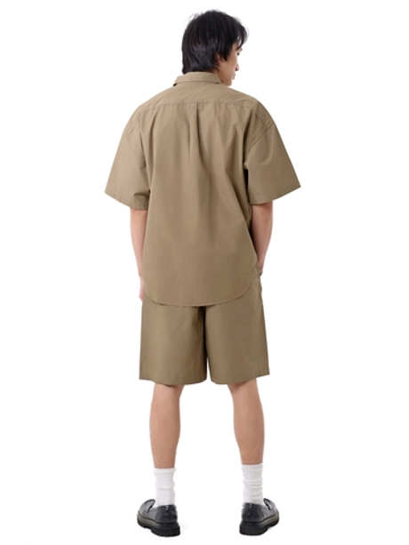 Бежевый хлопковый костюм Senseera с шортами