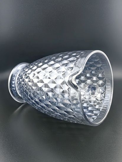 Кувшин стеклянный 1,1 л. на ножке синий, серия Грани