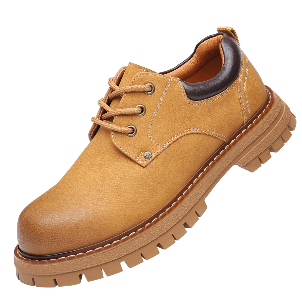 XIEGUIHUAYU Cow Split Leather Work Boots Men"s