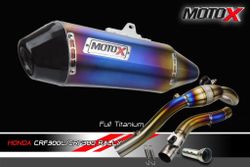 Titanium Full Exhaust System for Honda CRF300L-RALLY300 (2021). Made in Thailand. MOTO-X
