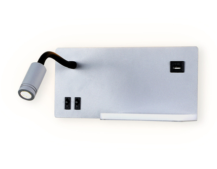 Ambrella Настенный светодиодный светильник с полкой, USB портом и выключателем Wall FW292