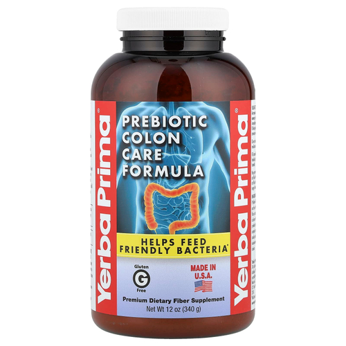 Yerba Prima, Формула для ухода за кишечником с пребиотиками, 340 г (12 унций)