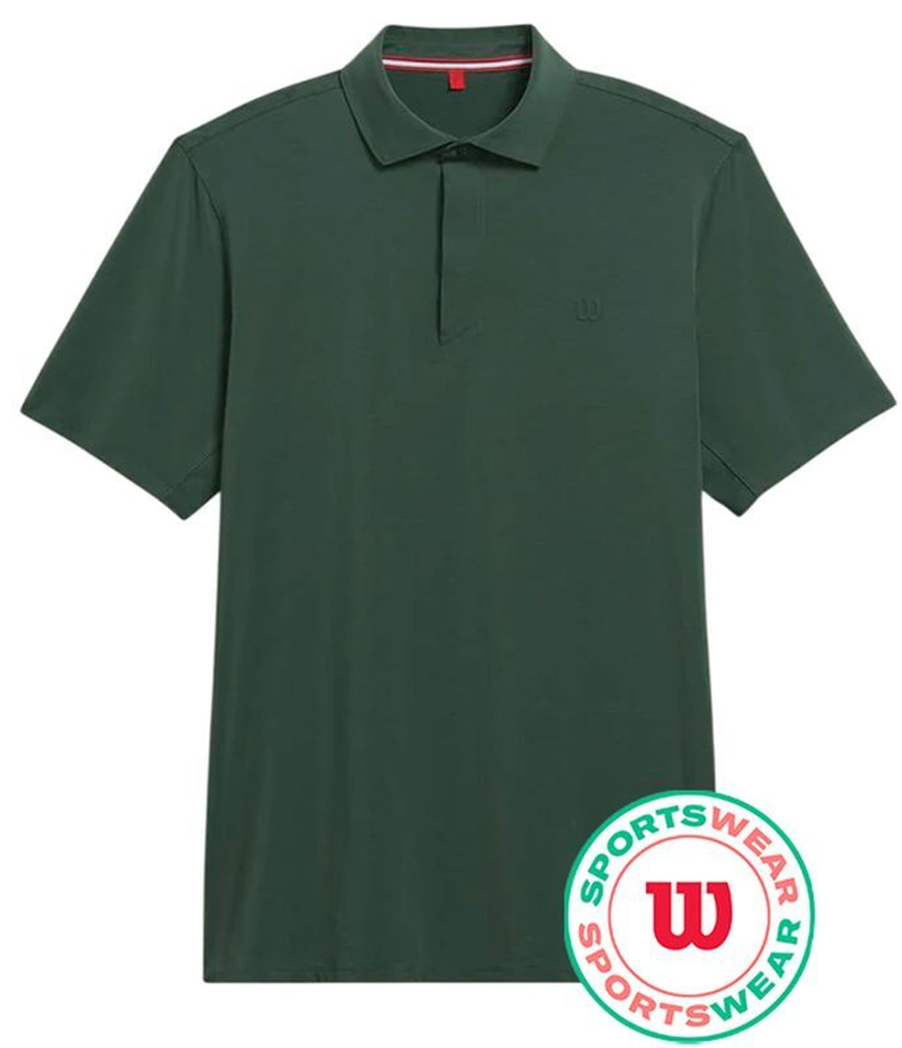 Мужское теннисное поло Wilson League - зеленый