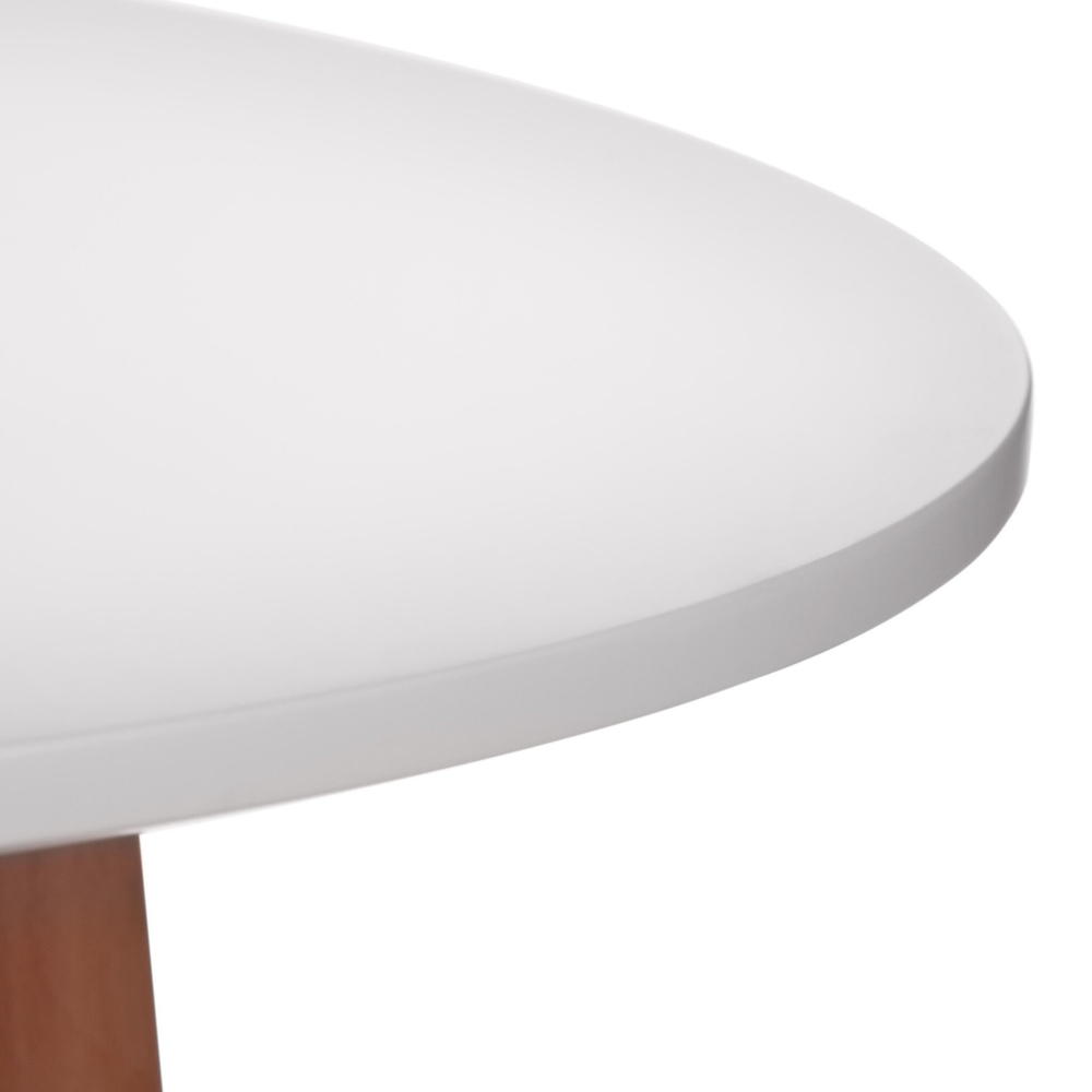 Стол MARS (mod. T1004) МДФ/дерево, White (Белый) / Natural (натуральный), 80 х 80 х 75 см