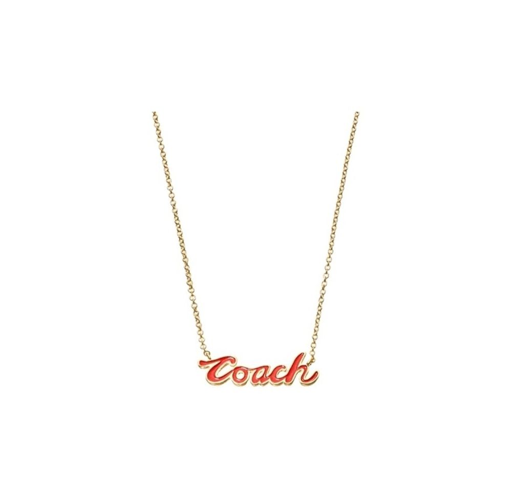 Coach &#39;Script Enamel Necklace&#39;