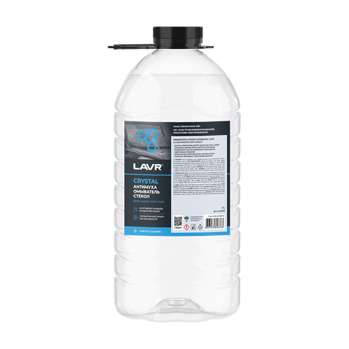 Стеклоомывающая жидкость летняя Lavr Crystal Антимуха, 4 л