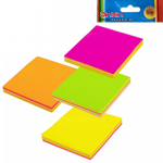 Блок для записей с клеевым краем, Alingar, 76 мм * 76 мм, 5 цветов, 100 л., "Неоновое ассорти", европодвес