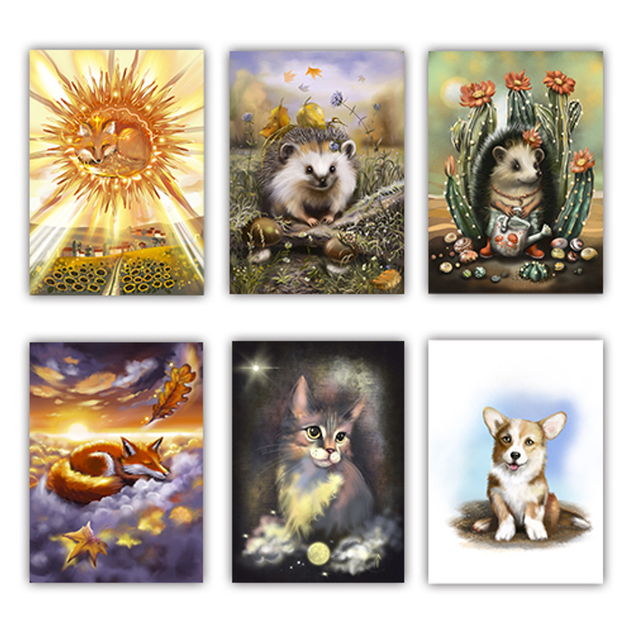 Набор открыток. Любимые животные.