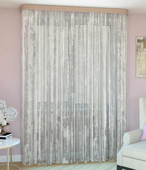 Тюль Legrand Дождь белый с утяжелителем