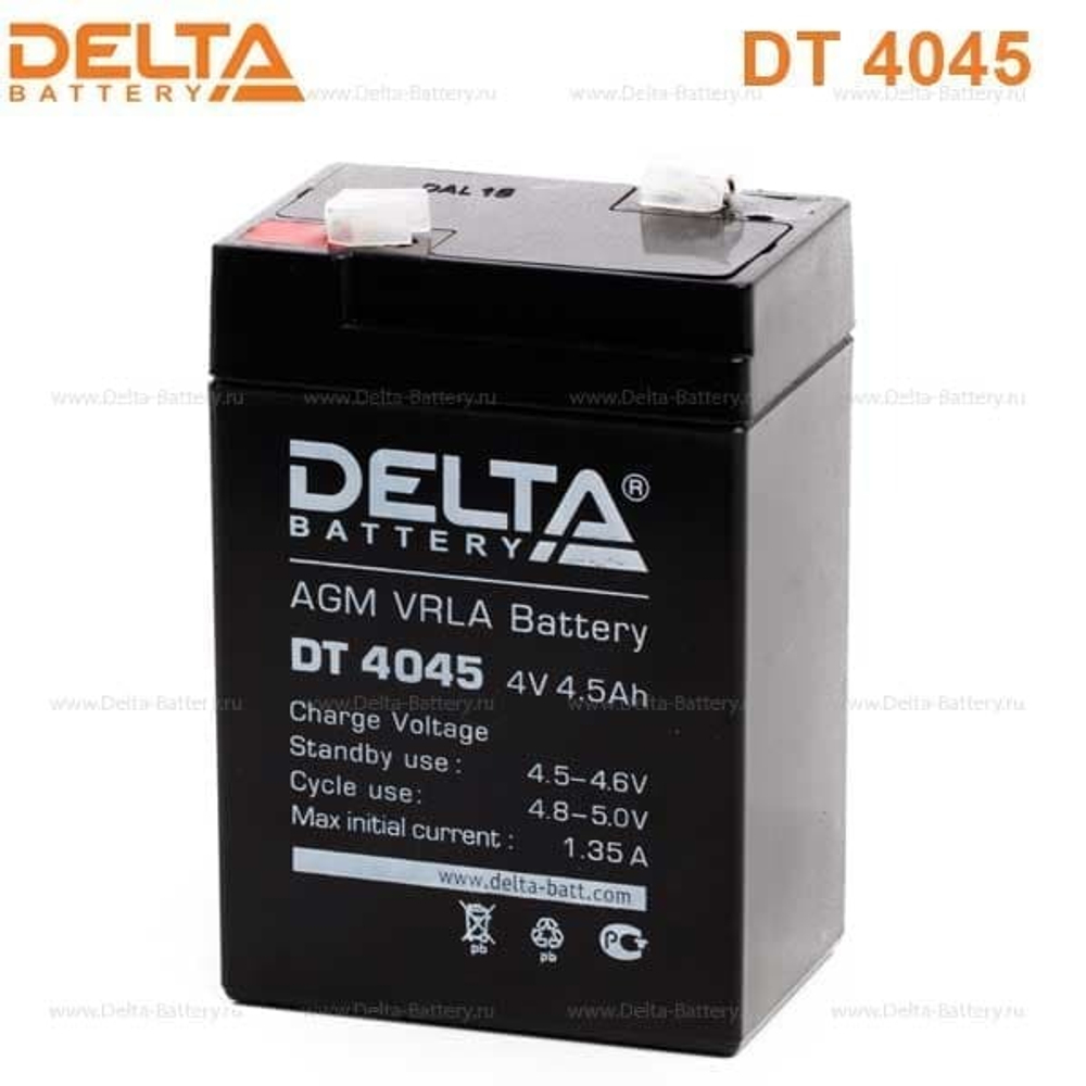 Аккумуляторная батарея Delta DT 4045 (4V / 4.5Ah)