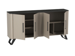 Гостиная Фиделия 1 серый камень / мрамор черный