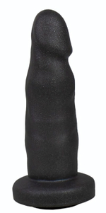 Черная реалистичная насадка-фаллоимитатор с головкой - 13 см. (Цвет: черный)