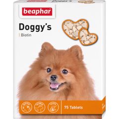 Beaphar Doggy`s Biotine витаминизированное лакомство для собак для нормализации обмена веществ 75таб