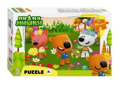 Макси-пазл 24эл. "Ми-ми-мишки" (0+ Медиа) (Степ пазл)