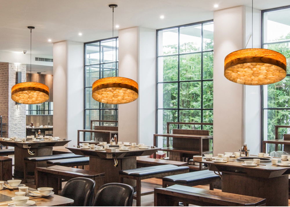 Pendant design lamp Spiro by LZF D80 (Brown)