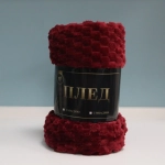 Плед 180*200см «Pompon», цвет бордо, микрофлис, 240 гр/м²