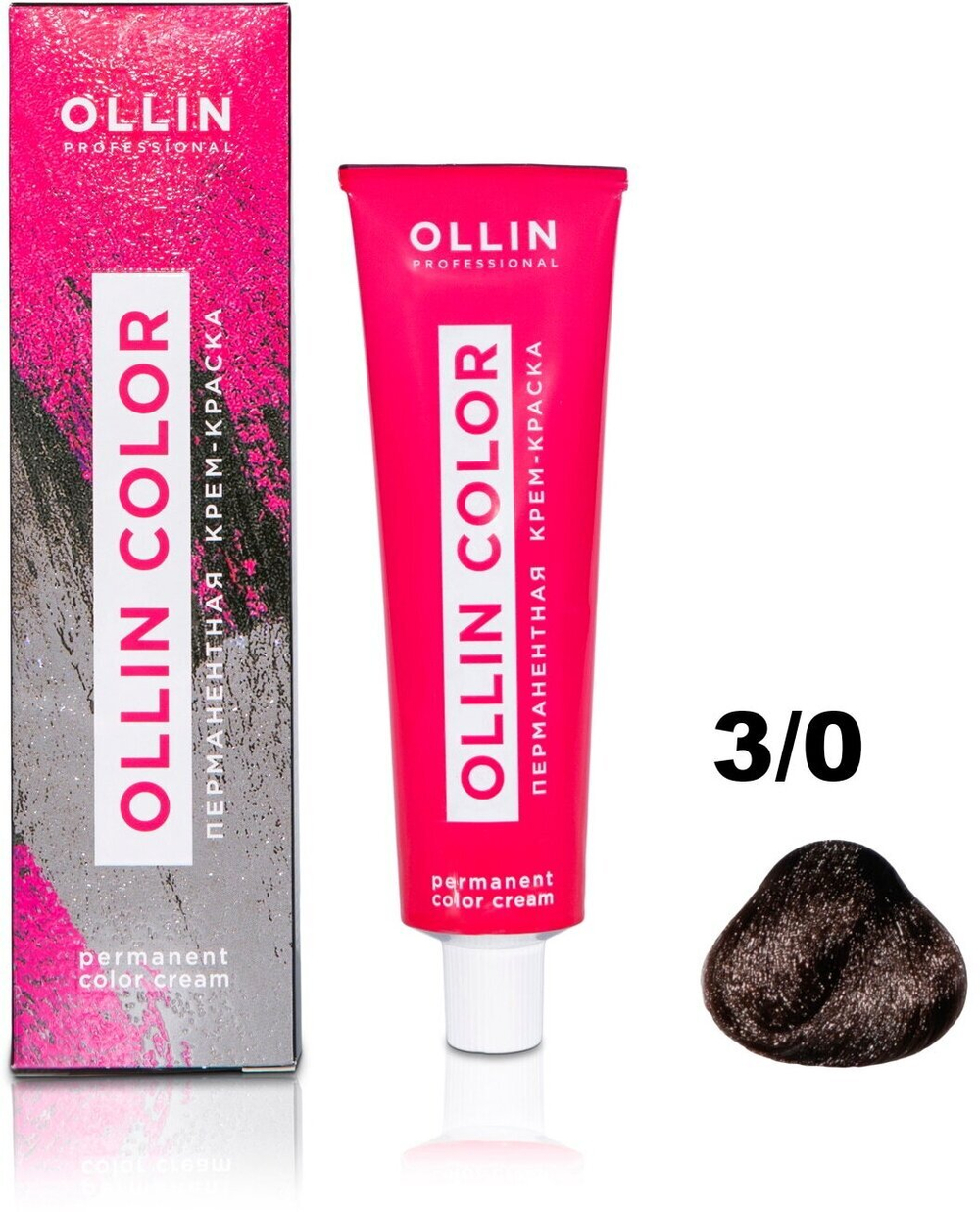 OLLIN COLOR 3/0 темный шатен 60мл Перманентная крем-краска для волос