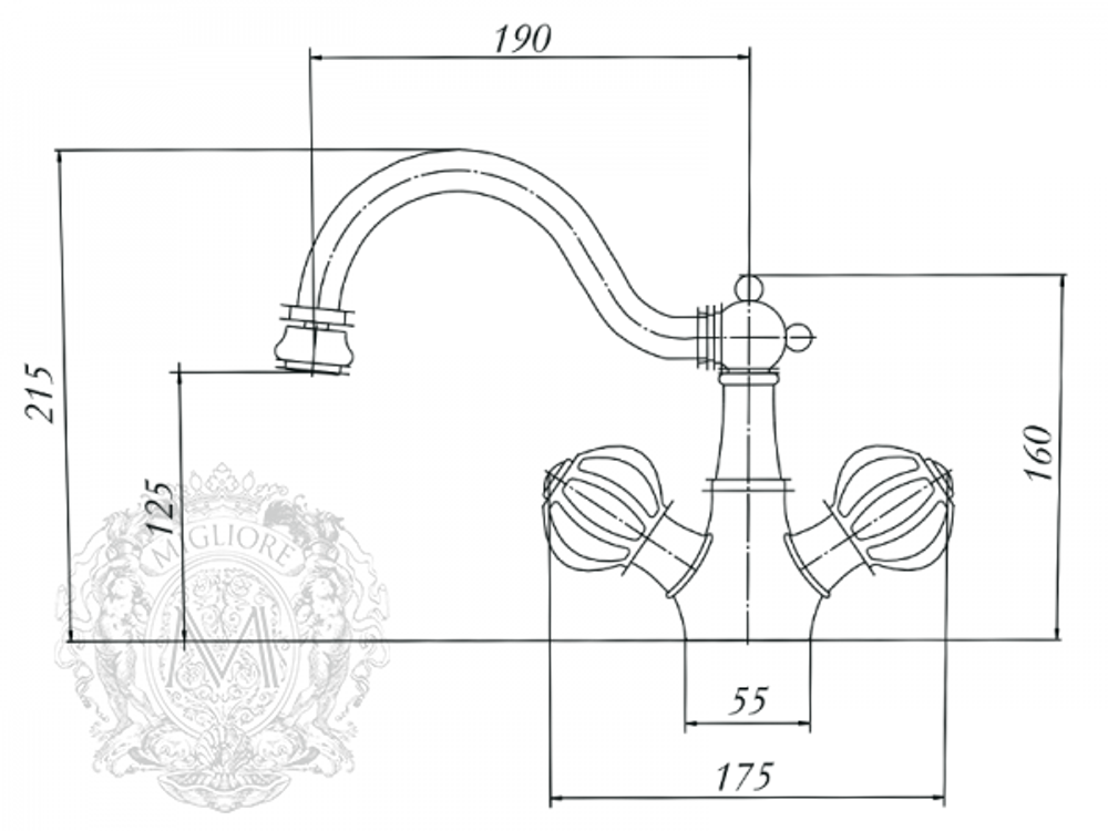 Смеситель для биде Migliore Olivia 19016 схема