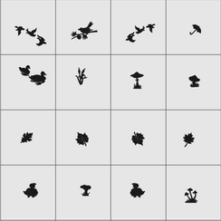 Большая коллекция трафаретов X-COLOR - "ОСЕНЬ" 24шт