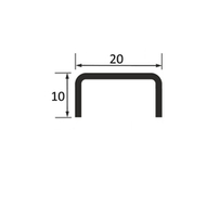 Фриз-С 20*10мм "HG" 3м Ral9005 черный муар сталь