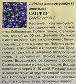 Лобелия Сапфир ампельная 0,05 г  СМЦ-30