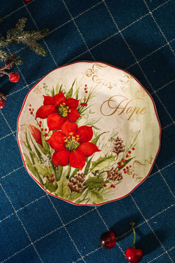 Тарелка закусочная 23см Certified International Corp Красочная зима Надежда