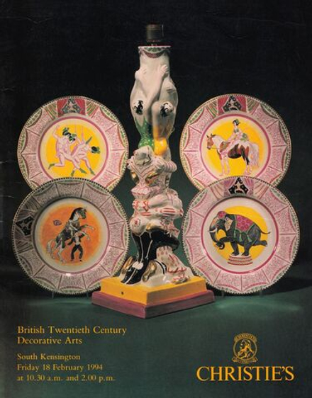 Каталог аукциона Christie's, Лондон, Британское декоративно-прикладное искусство ХХ века от 18 февраля 1994 года