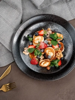 Набор посуды 2 тарелки 27 см плоская графит для ресторана