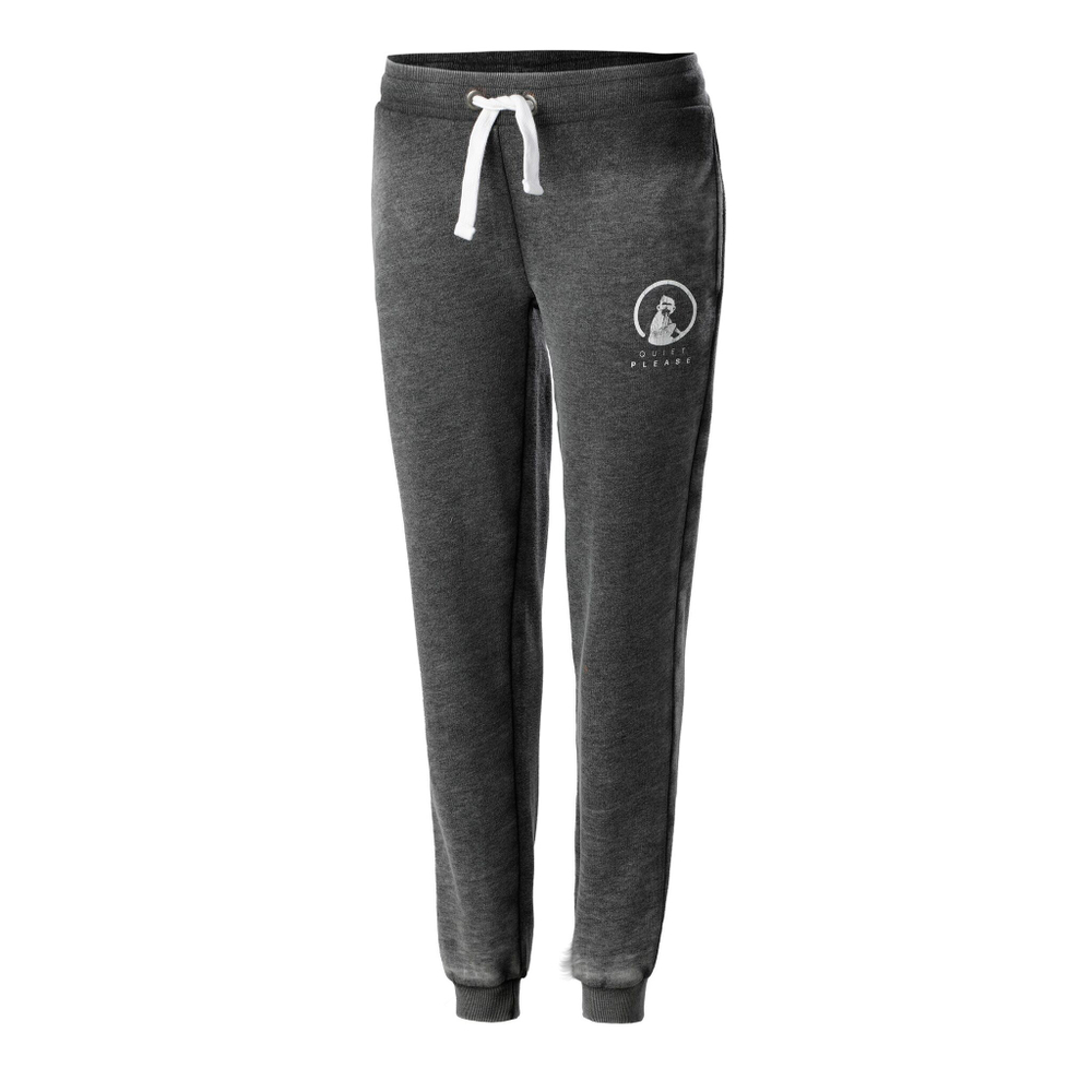 Женские теннисные брюки Quiet Please Break Training Pants Women - Dark Grey, White