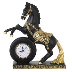 GAEM Фигурка декоративная "Лошадь" с часами (ААх1 н/п), L32 W9,5 H35 см