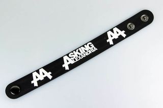 Браслет Asking Alexandria лого + надпись белые