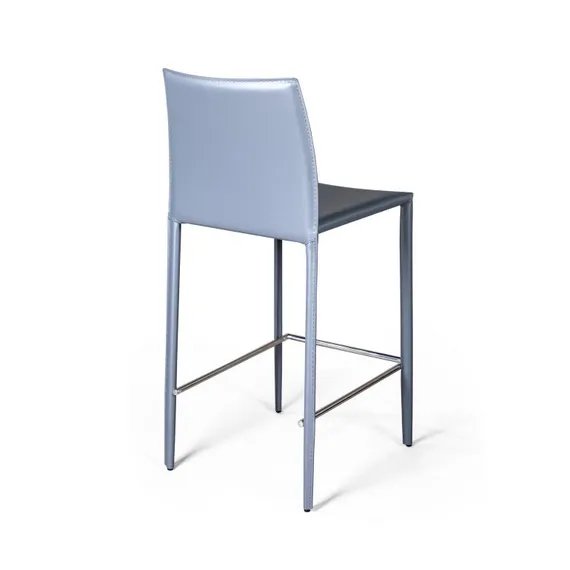 Полубарный стул Rolf серая кожа