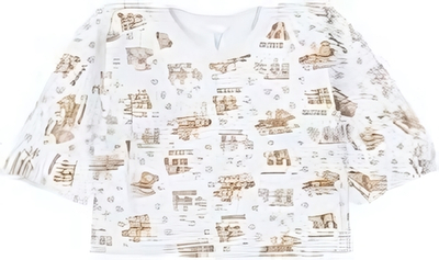 Распашонка д/новорожд. р.56-62 T02IR-0/1 белый, звери (Такро)