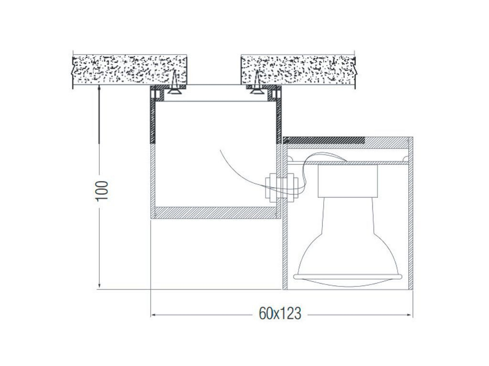 Накладной/поворотный алюминиевый светильник под сменную лампу