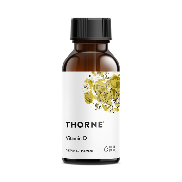 Витамин D  - Vitamin D, Thorne Research, 1 жидкая унция (30 мл)