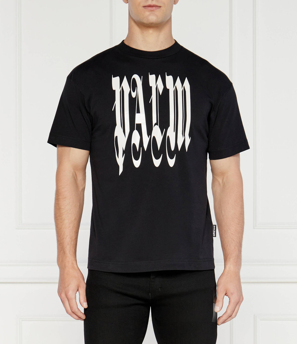 Футболка GOTHIC PALM Palm Angels - черный(PMAA001F 24JER002)