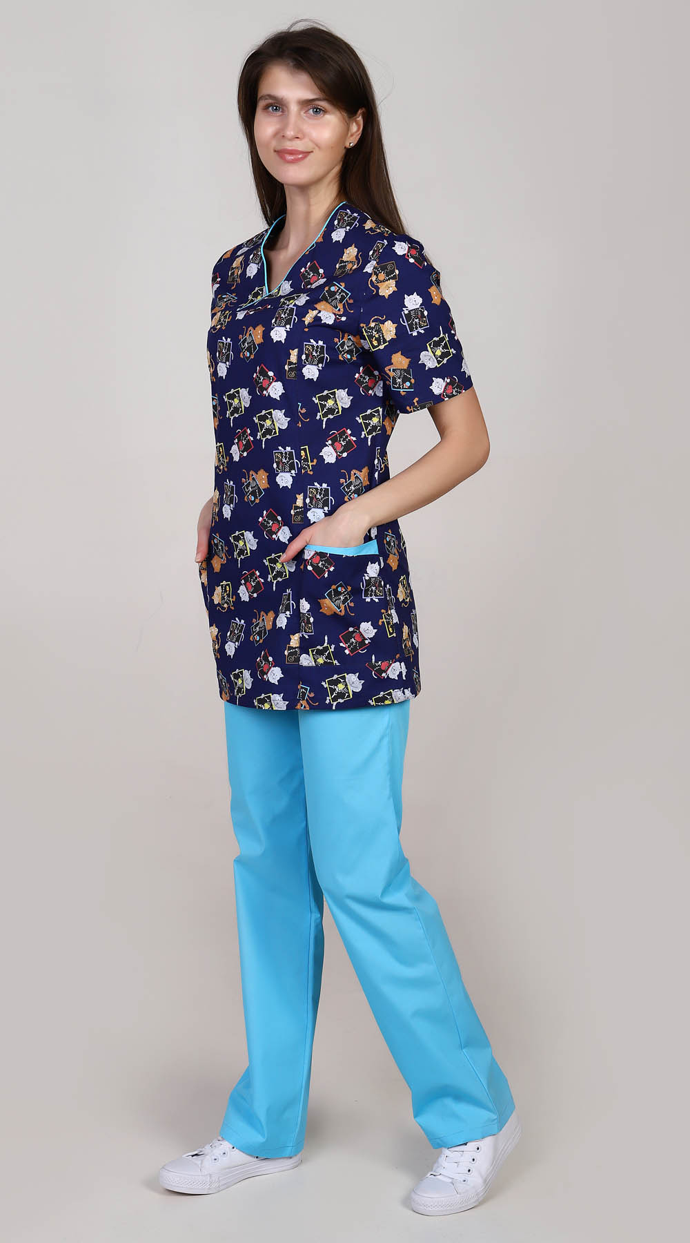 Блуза медицинская Принт №2688