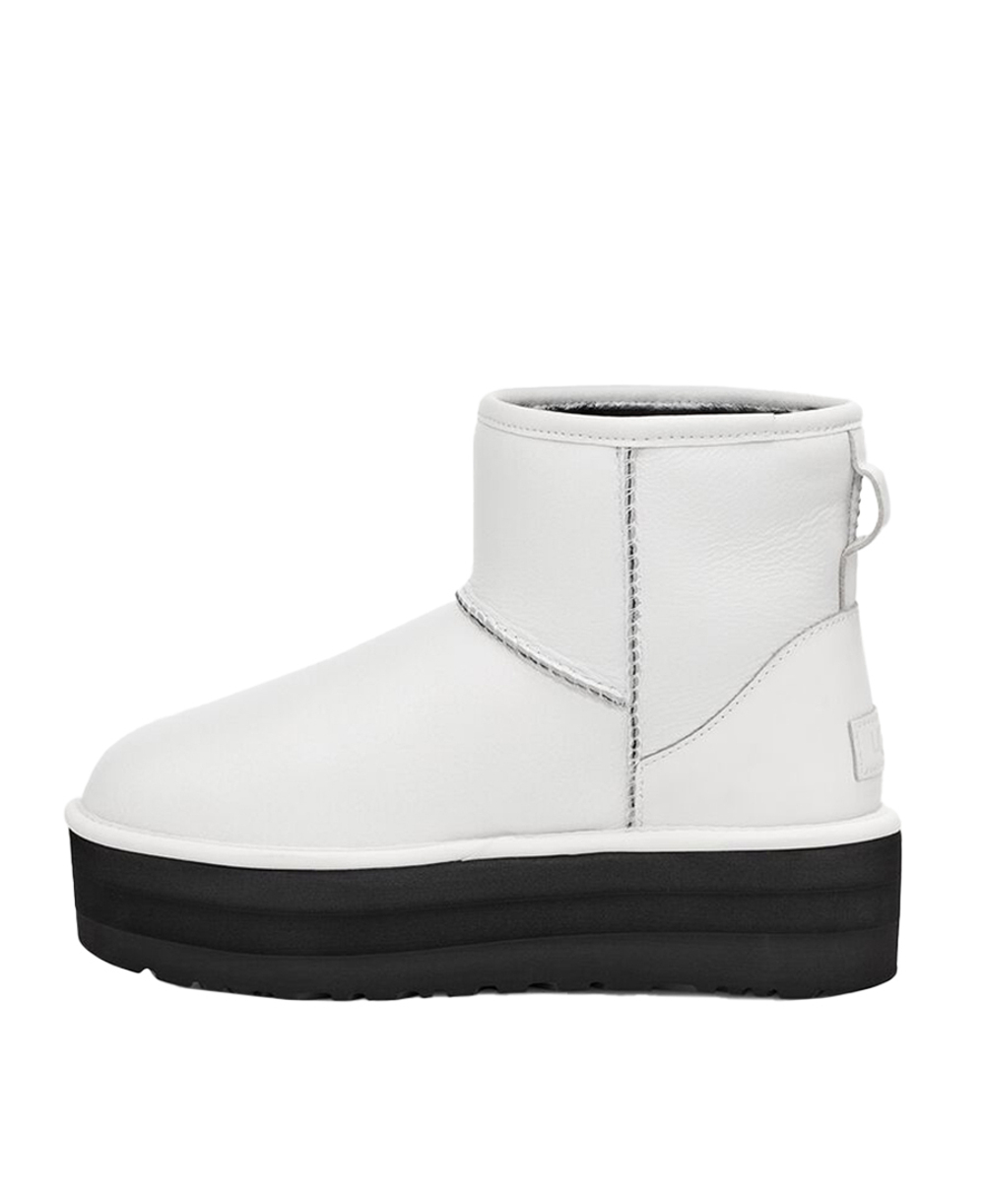 CLASSIC MINI PLATFORM LEATHER-white