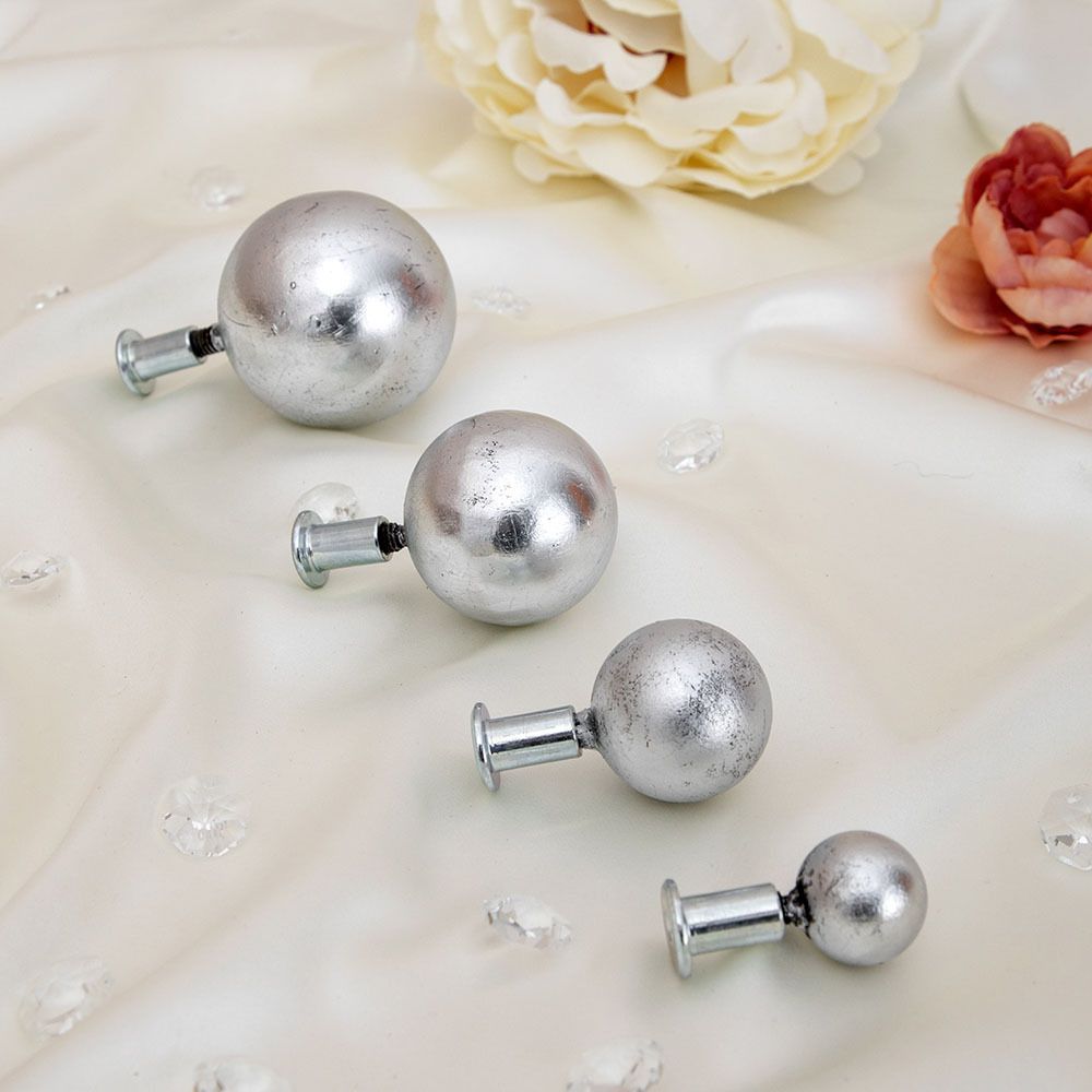 Ручка мебельная Сфера 50 Античное серебро