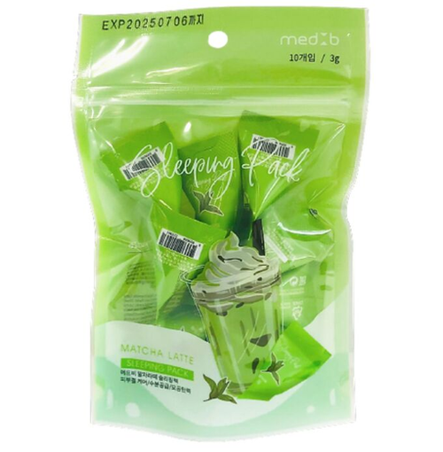 [MED B] Matcha Latte Sleeping Pack - Маска для лица успокаивающая ночная, 3 гр